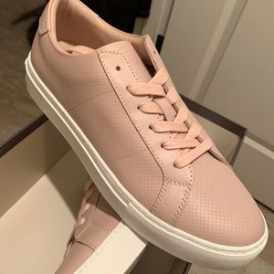 NIB Greats Perforated Blush leather made in Italy US10 new in box made in Italy